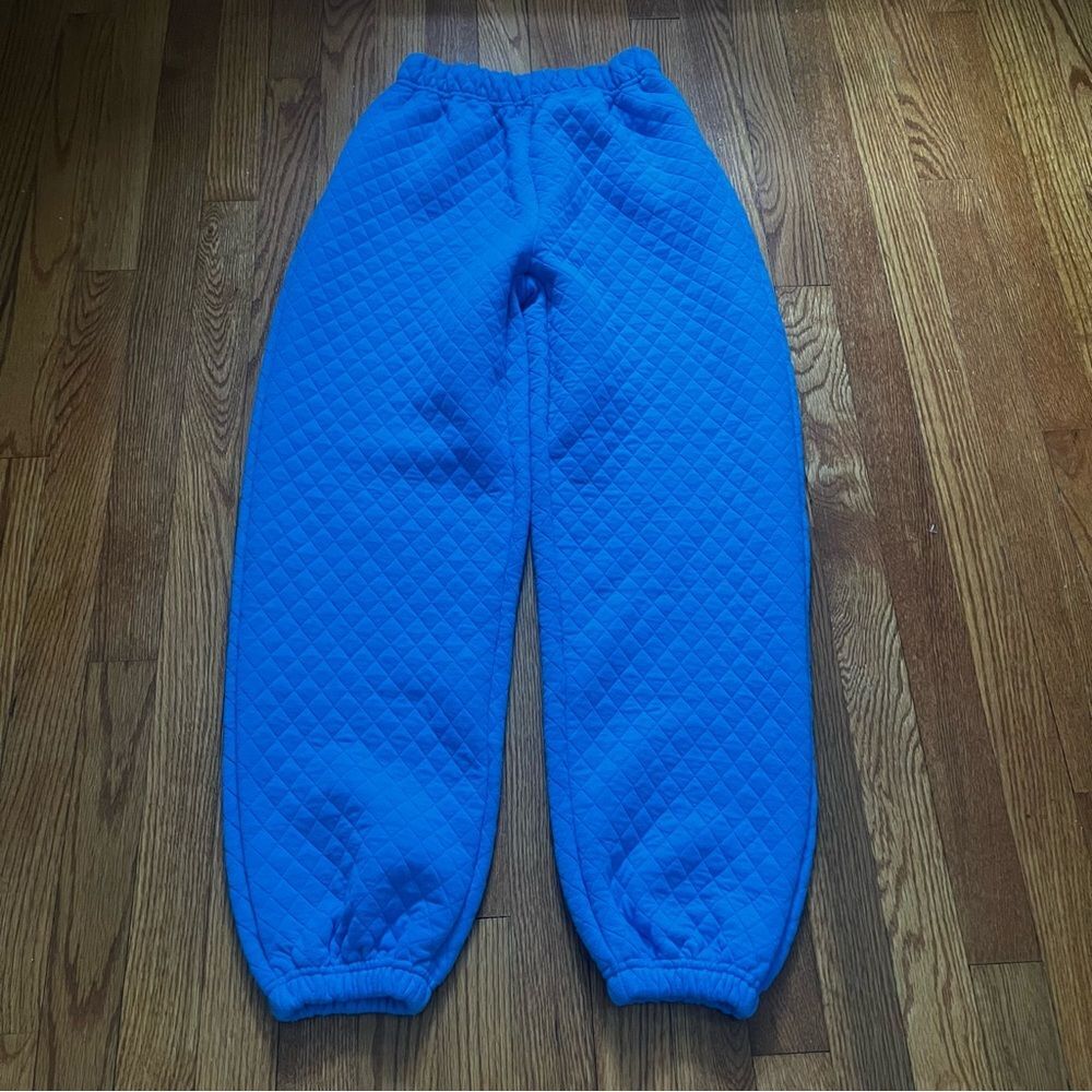 Princess Polly blue quilted high rise sweatpants joggers size 4